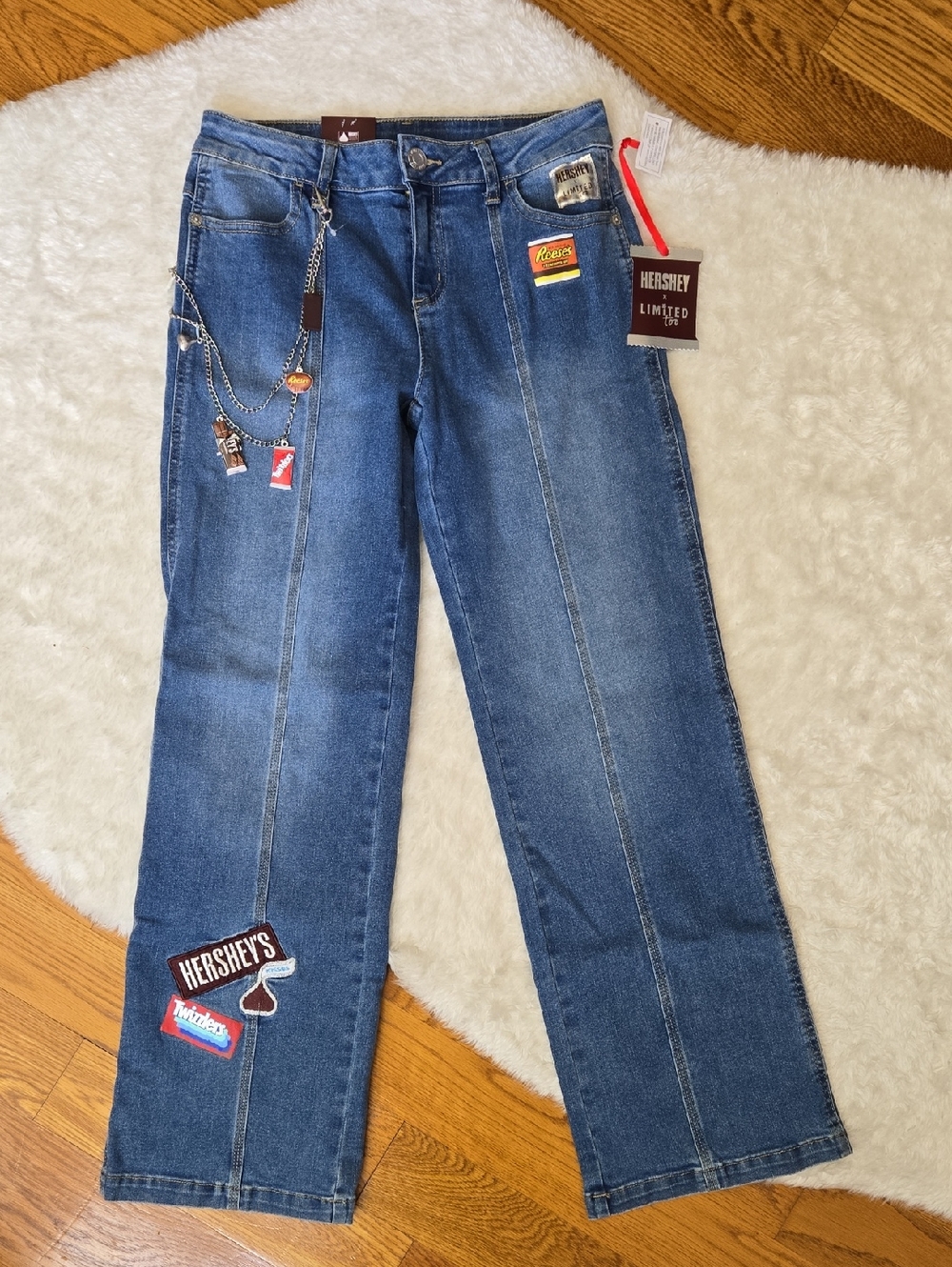 Hershey X Limited Too Wide Leg Jeans, Girls Size 14, New With Tags